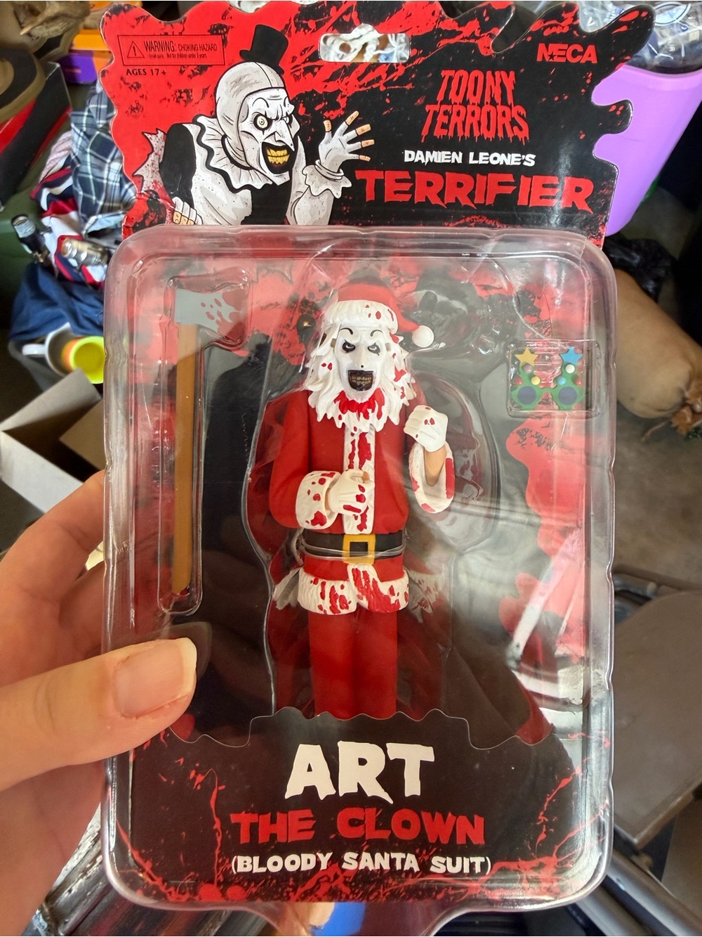 NECA Terrifier Art The Clown Bloody Santa Suit Toony Terrors New In Hand